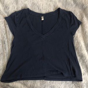 Free People ☁️SUPER SOFT☁️ Baby V-Neck in Navy